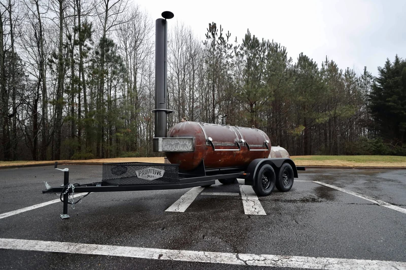 Scarlett, the 500-gallon offset smoker